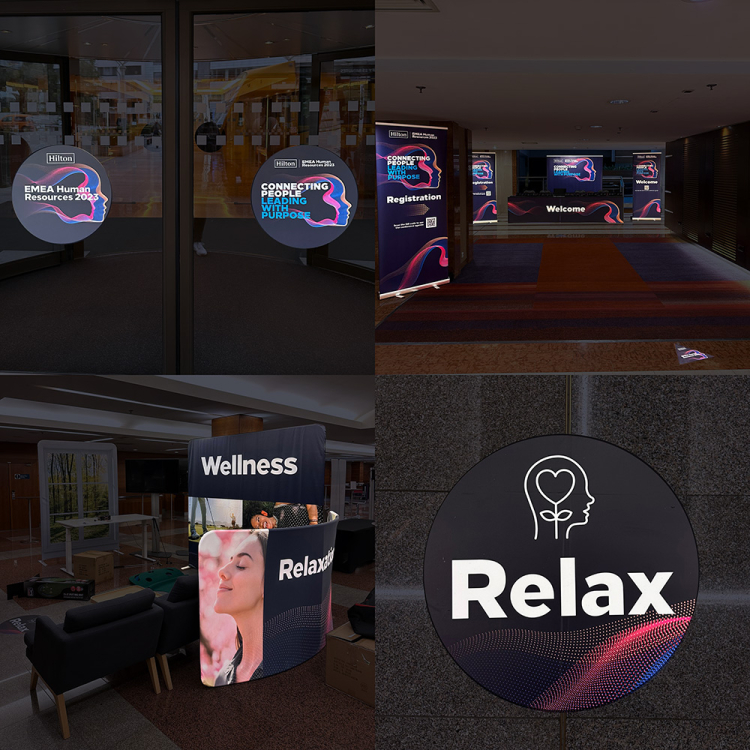 ORIENTAČNÍ SYSTÉMY //</BR> OZNAČENÍ EVENTU //</BR> SAMOLEPKY NA DVEŘE A PODLAHU 