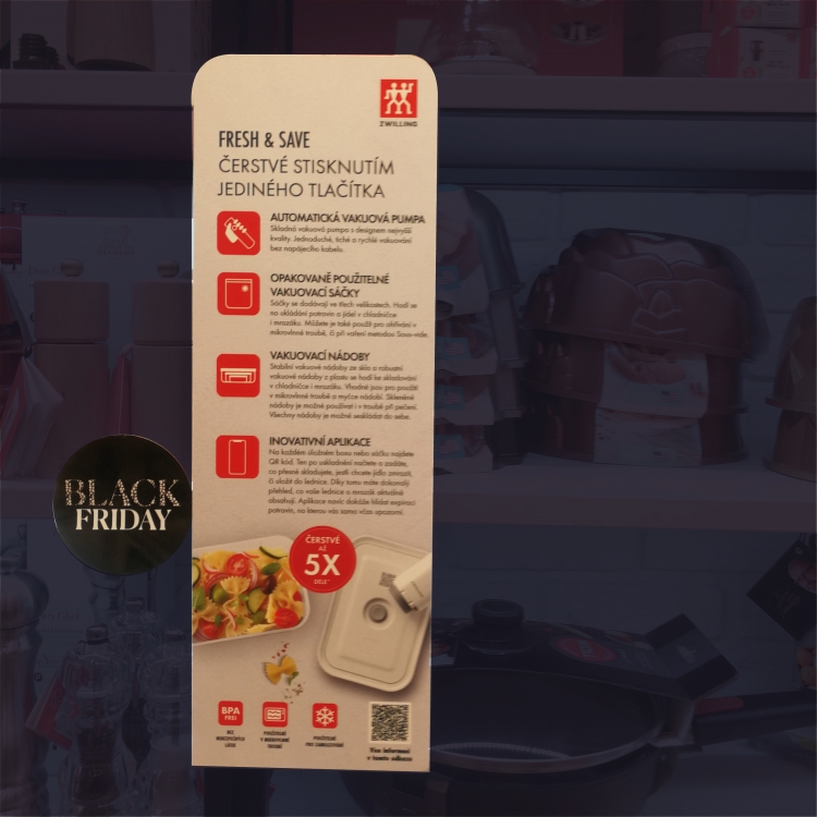  POS REGÁLOVÝ POUTAČ //<br />TISK UV NA KAPPA DESKU