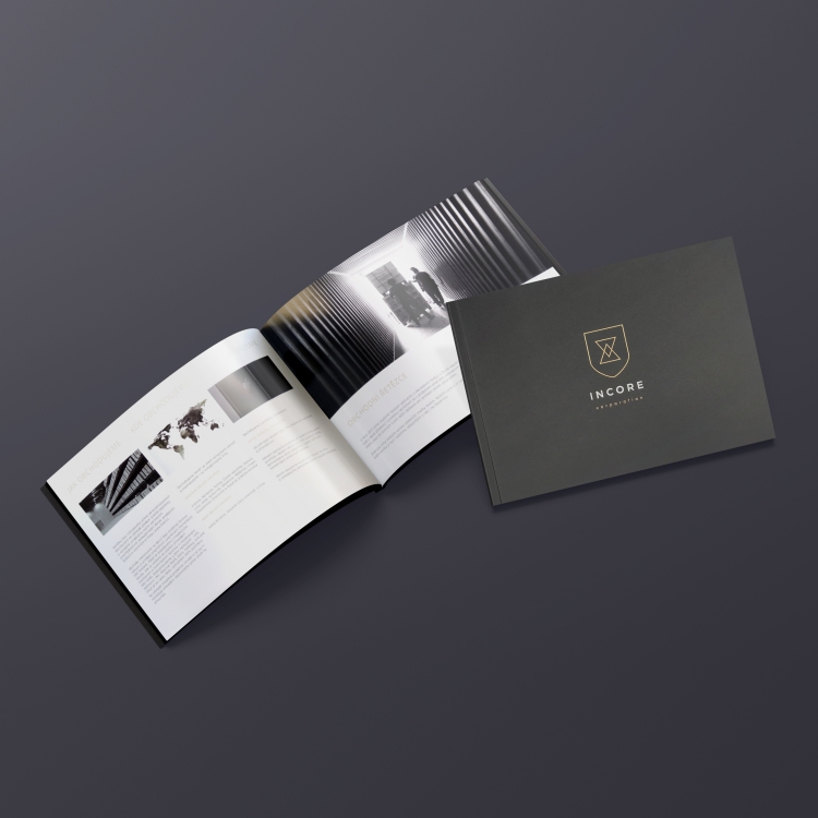 A4 LANDSCAPE // BLACK PAPER <br /> // PRINT GOLD PANTONE