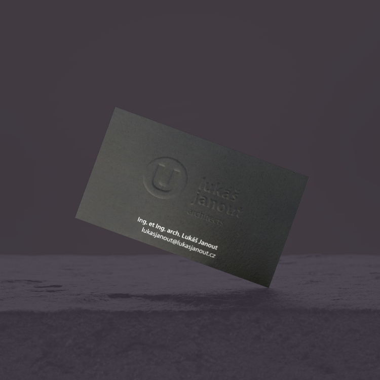 BLACK PAPER // DEEP <br /> EMBOSSING // WHITE PRINT