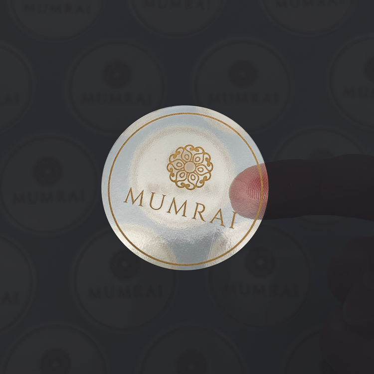 TRANSPARENT STICKER // </BR> GOLD SCREEN PRINT