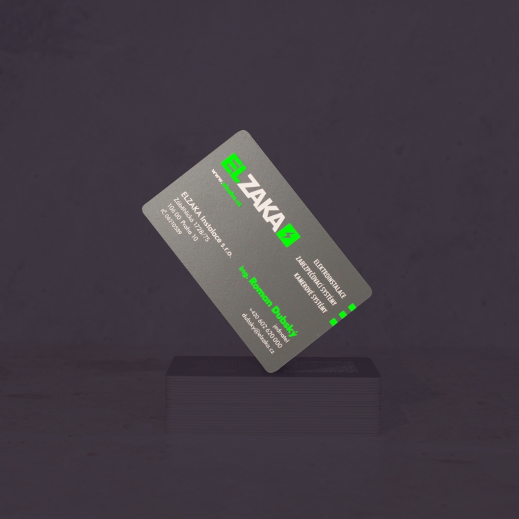 PLASTIC BUSINESS CARD 0.75 MM // <br /> PRINT NEON PANTONE
